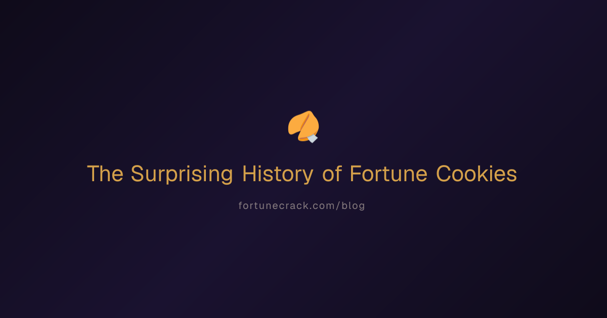 The Surprising History of Fortune Cookies | Fortune Cookie